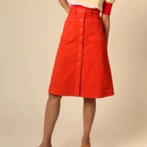 Rachel Antonoff Rosemary Skirt - Red, Size 6. Excellent Condition.